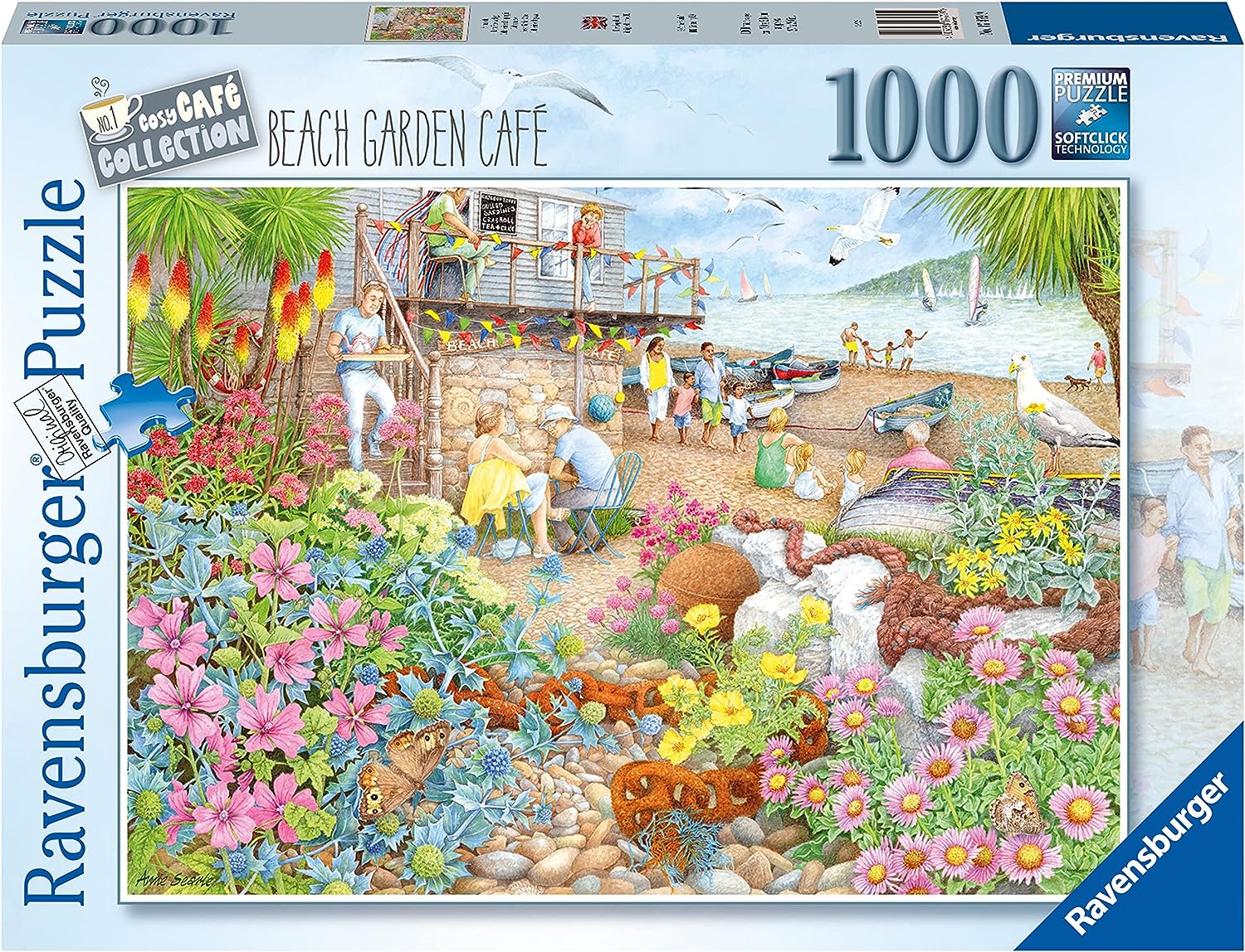 Ravensburger Cosy No.1 Beach Garden Cafe 1000 Piece Jigsaw Puzzle for Adults & Kids