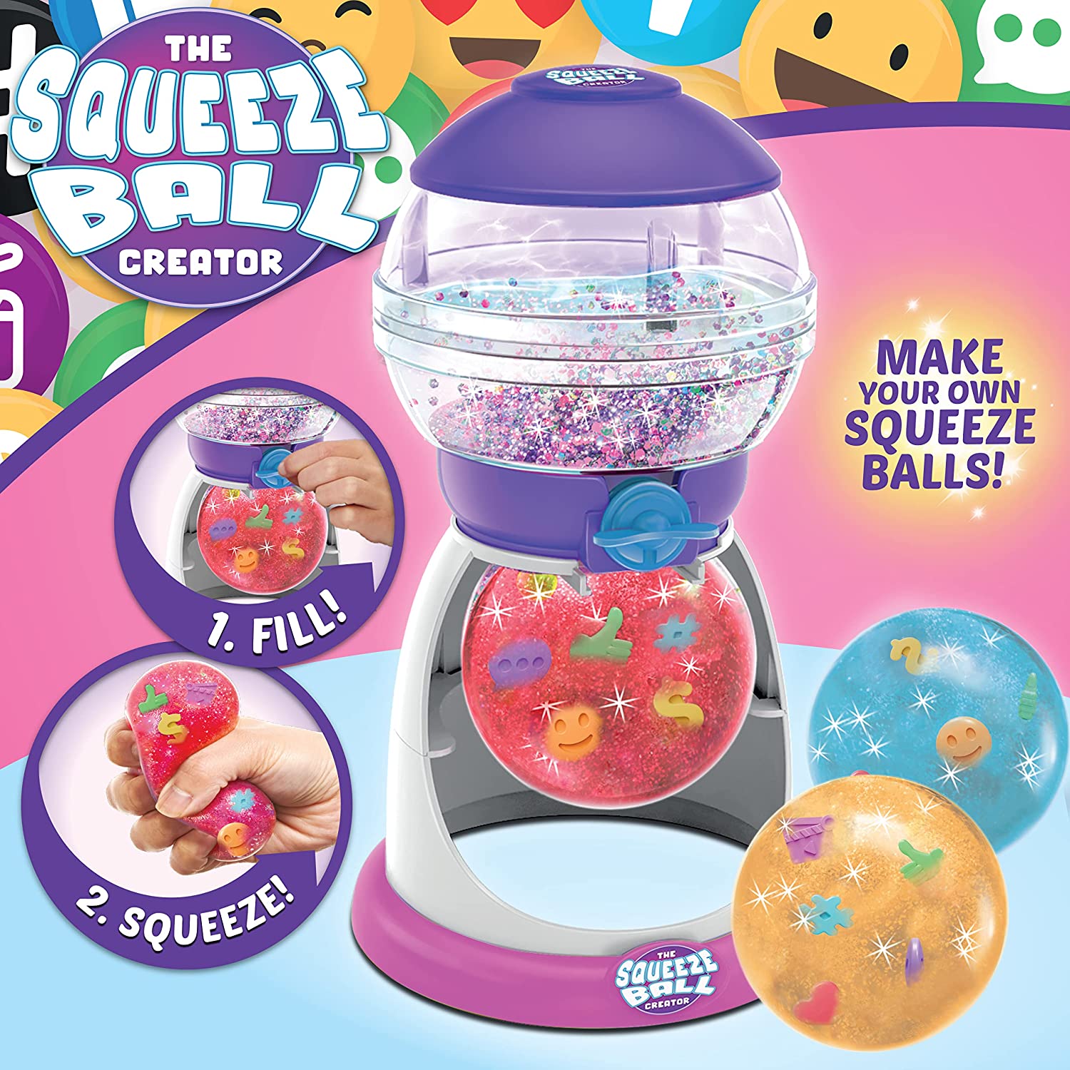 Character Options Squeeze Ball Creator - Mix, Fill & Squeeze Reusable Stress Ball Playset for Kids 5+