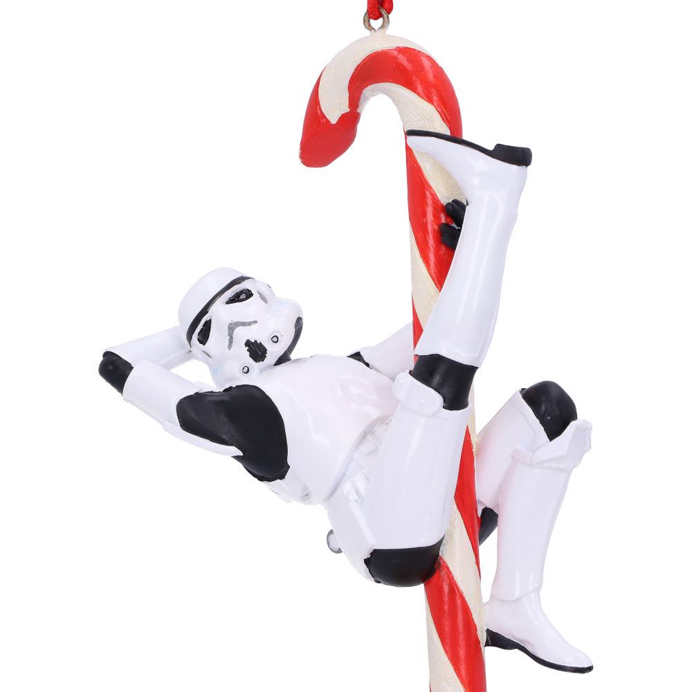 Nemesis Now Stormtrooper Candy Cane Hanging Ornament in Red and White Resin