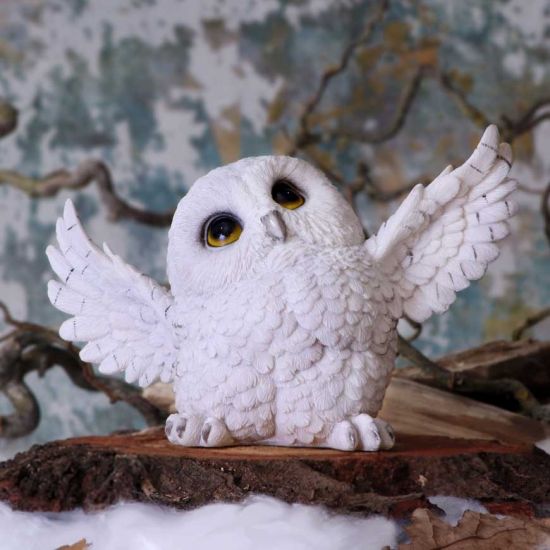 Nemesis Now Snowy Delight - Owl Figurine in White Resin