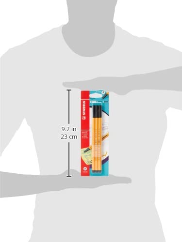 STABILO point 88 Fineliner - 0.4mm Line Width, Black Ink | Pack of 3 3