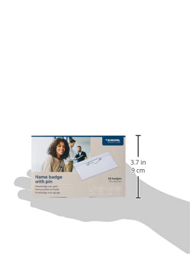 Europel Name Badge Holders - 75x40mm Horizontal ID Card Holder with Safety Pin | Pack of 24 3