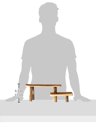 TRIXIE Natural Living Shelter with Stairs | Natural Wood Hideaway | 37 x 17 x 28 cm | Brown