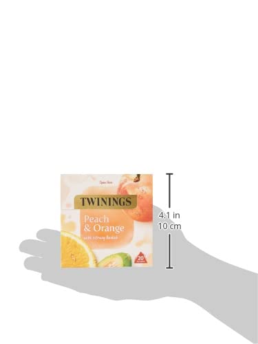 Twinings Peach & Orange Herbal Infusion Tea Bags, 20 Count