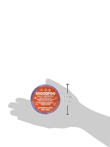 Snazaroo Classic Face and Body Paint - Dark Orange, 18.8g Water-Based, Non-Toxic, Hypoallergenic, Fragrance-Free, Made in the UK (Pack of 2)