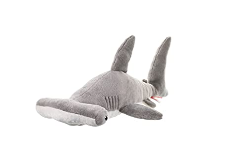 WILD REPUBLIC Hammerhead Shark Plush Soft Toy - Cuddlekins | 50 cm | Grey/White 3