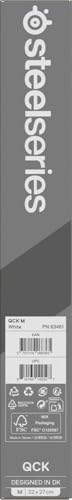 SteelSeries QcK Medium Gaming Mousepad - White - Non-Slip Rubber Base 24