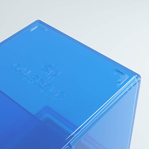 Gamegenic Fourtress 320-Card Deck Holder - Rigid Stackable Box with Lock, Blue