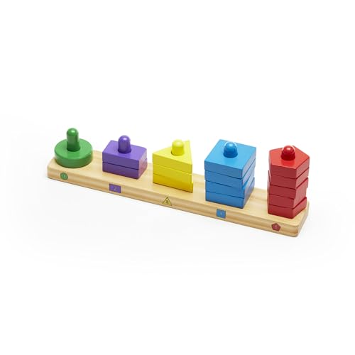 Melissa & Doug Stack and Sort Board - Wooden Educational Toy for Toddlers 2+ 16