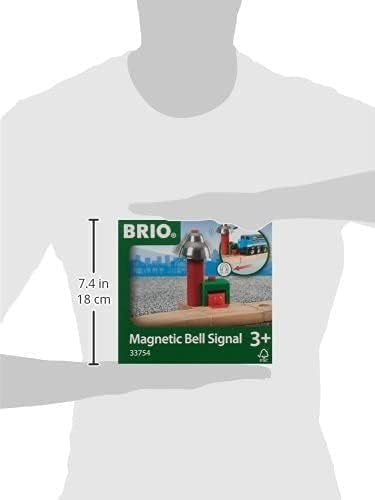 BRIO 33754 Magnetic Railway Bell Signal for Kids - Compatible with BRIO Train Sets 2