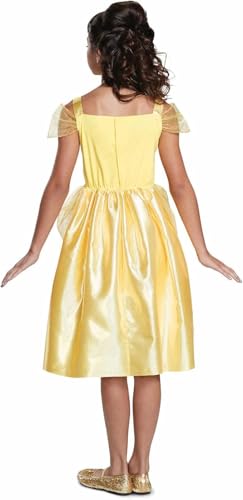 Disney Princess Belle Classic Costume Dress - Satin Bodice & Tulle Overlay, Size S (5-6) 9