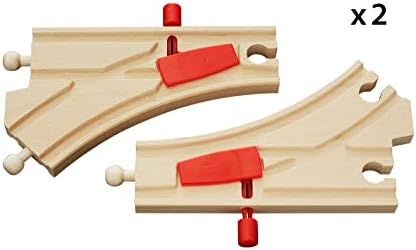 BRIO World Mechanical Switches Wooden Train Track - 2 Pack for Kids 3 Years Up 2
