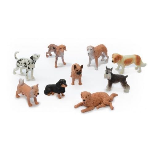 Peterkin Dog World 9-Piece Set - 7-10cm Plastic Dog Figures | Multicolor 2