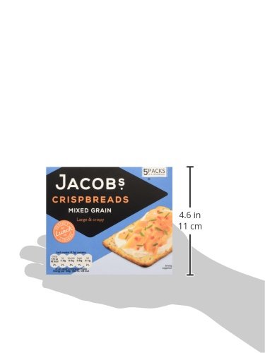 Jacob's Crispbreads Mixed Grain Crackers, 20 Crackers (5 Packs of 4), 190g