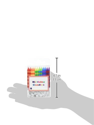 Talking Tables Colourful Rainbow Birthday Cake Candles with Holders | Pack of 24 Mini Candles 3