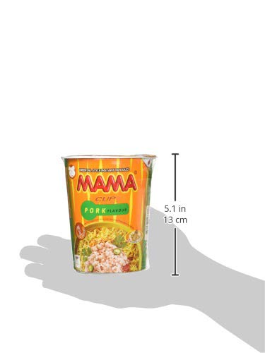 Mama Instant Cup Noodle with Pork Flavor 70 g - Pack of 12 TMAMACUPP