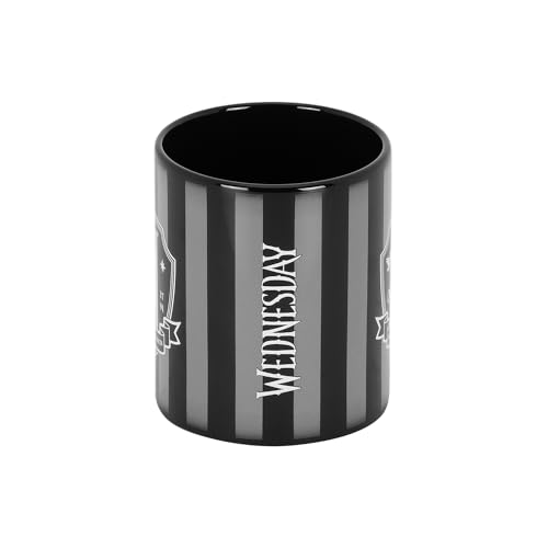 Wednesday Original Ceramic Mug - Black, 13 x 9.5 cm, Gift Box Included