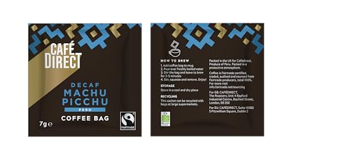Cafédirect Machu Picchu Decaf Fairtrade Arabica Coffee Bags 10 x 7g