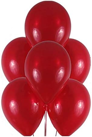 Unique Party 80012 - 12" Latex Scarlet Red Balloons, Pack of 10 2