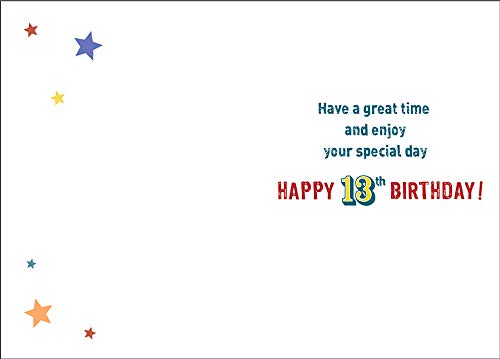 Piccadilly Greetings Age 13 Birthday Card with Envelope | 7 x 5 Inches 2