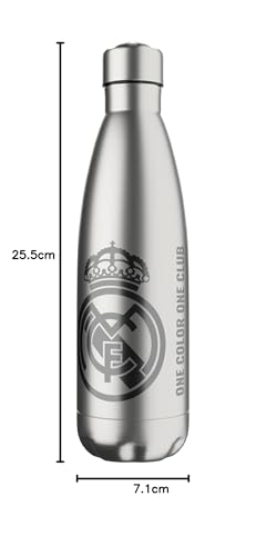 CYP Brands - Real Madrid Stainless Steel Water Bottle, Airtight, 750ml