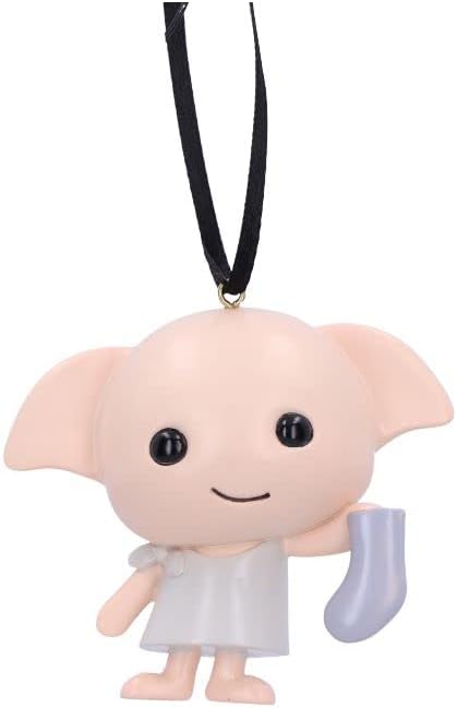 Nemesis Now Officially Licensed Harry Potter Dobby Hanging Ornament, Cream, 8cm