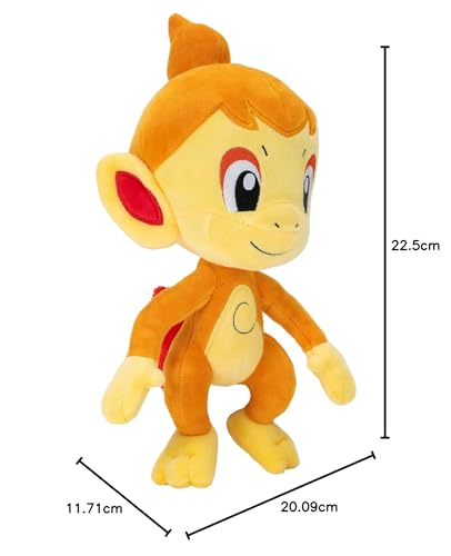 Pokémon Chimchar 8-Inch Plush - Super Soft Stuffed Animal for Kids 3+