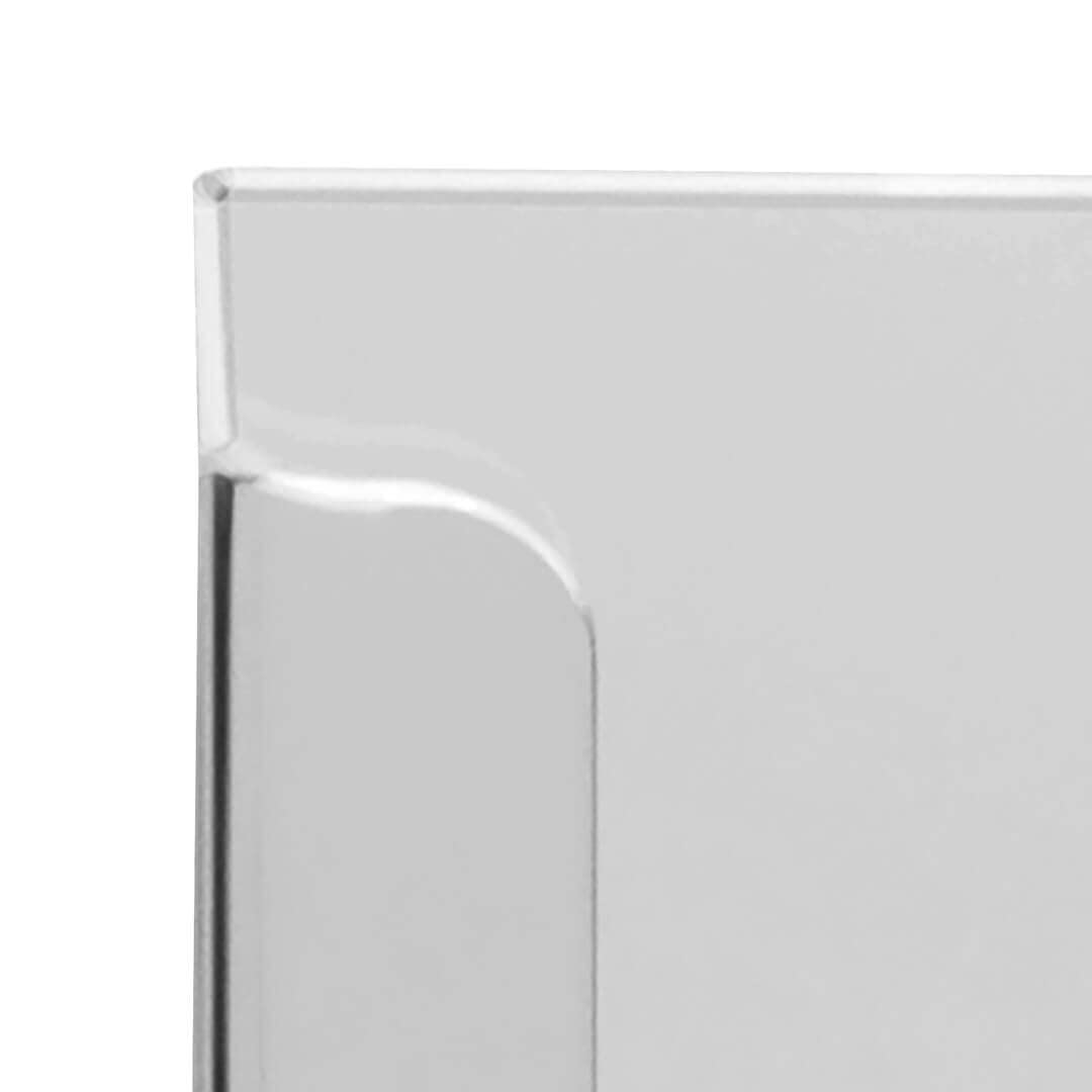 Europel Wall Mounted Brochure Holder - Clear Acrylic | For 1/3 A4 Size | Styrene 7