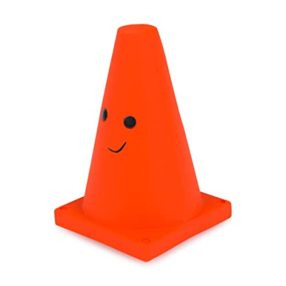 Petface Teri The Traffic Cone Latex Dog Chew Toy | Built-in Squeaker | Natural Rubber
