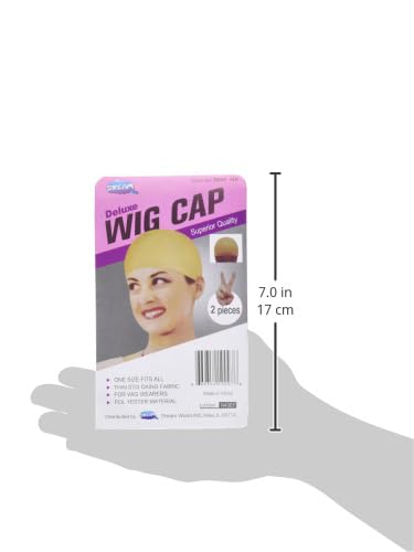 Dreamgirl Nylon Wig Cap - One Size Fit All | Beige | 2 Pack 3