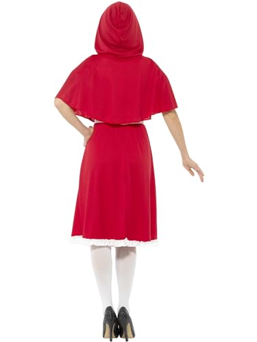 Smiffys Red Riding Hood Costume - Adult Fancy Dress with Long Dress & Cape 6
