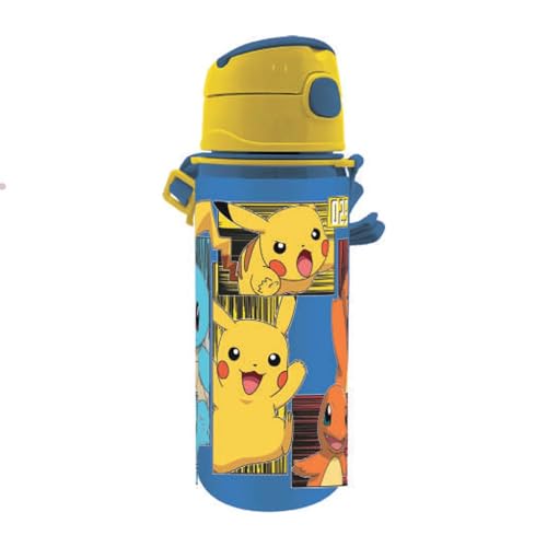 Pokémon - Aluminium Drinking Bottle with Click Closure (600 ml) - Kids Licensing Edition