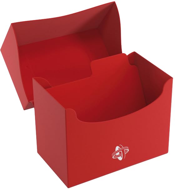 Gamegenic 80-Card Side Holder - Red | Side-Loading Deck Box | Durable Plastic 3