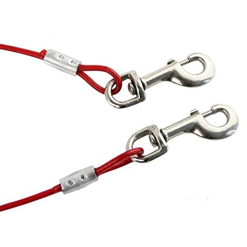 Taylor & Brown Heavy Duty Dog Tie Out Cable with 16 Inch Spiral Ground Stake | 10 Meters 4