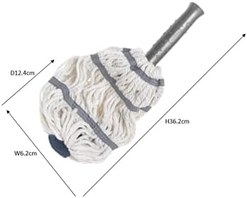 Addis Twist Mop - White, Self-Wringing Cotton Floor Mop with Screw-On Handle 2