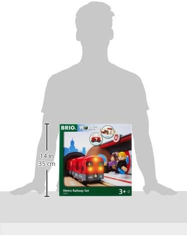 BRIO World Metro Train Set - Wooden Railway Playset for Kids 3 Years Up 2