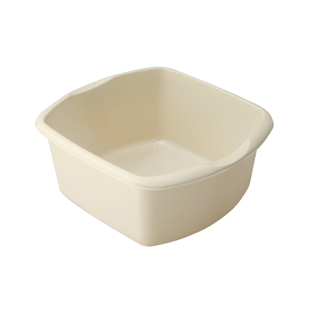 Addis 8 Litre Rectangular Bowl - Linen Cream | BPA-Free Plastic | Made in UK 1