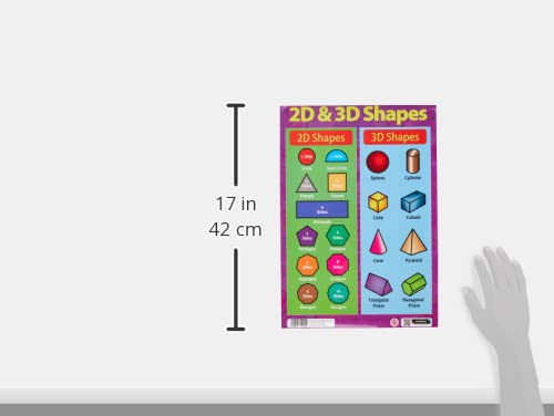 Sumbox - Educational 2D and 3D Shapes Maths Poster (A3 Size, Laminated)