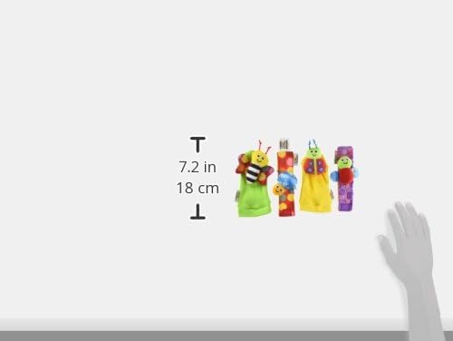 Lamaze Gardenbug Wrist & Foot Finder Rattle Set - Sensory Baby Toy for 0-6 Months