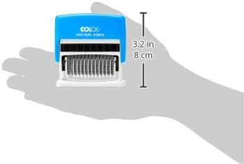 COLOP S120/13 Numbering Stamp, Blue - Self-Inking 13-Digit Adjustable Stamp for Office and Home Use