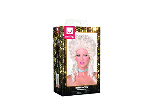 Smiffys Baroque White Shoulder Length Ringlet Curl Wig for Ladies Fancy Dress 4