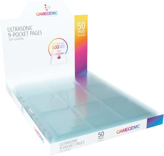 Gamegenic Ultrasonic 9-Pocket Pages Toploading Pack (10) - Fits Standard & Japanese Cards