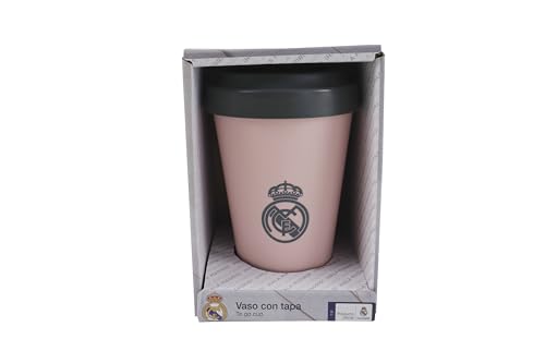 CYP BRANDS - Real Madrid Tumbler with Lid, 400ml, Pink, Official Licensed Product