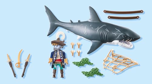 Playmobil Pirates Danger from Giant Shark Playset | Ages 4+ | Model 71793 3