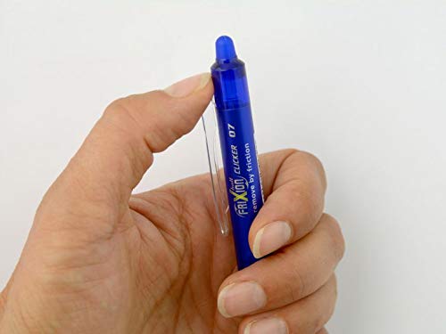PILOT FriXion Clicker Erasable Rollerball Pen (Blue Ink) with 12 Refills and Eraser 4