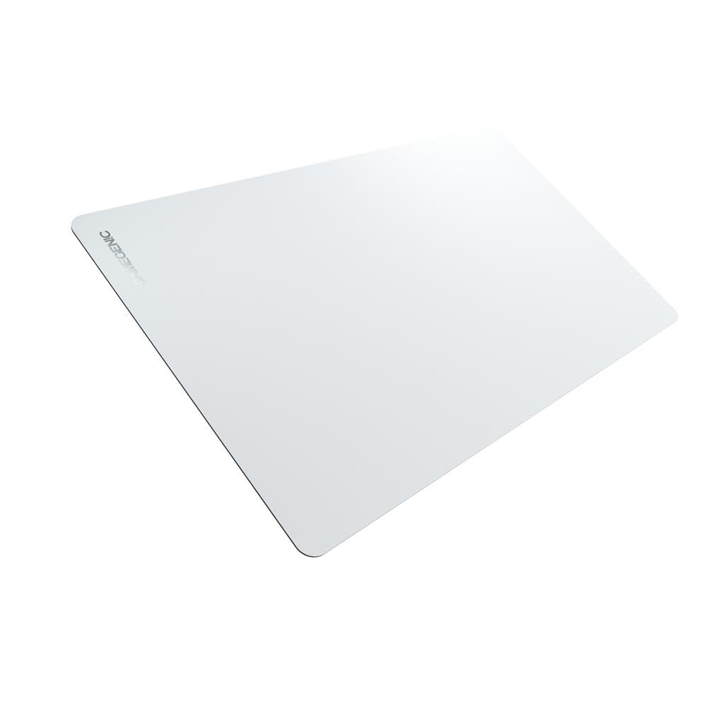 Gamegenic Prime 2mm Playmat - White | 61 x 35 cm | Non-Slip Rubber Base
