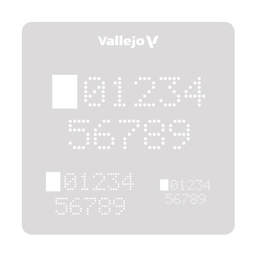 Vallejo Scale Model Stencils - Digital Numbers Stencil Set (VALST-SF004)