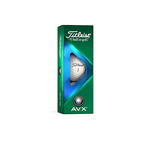 Titleist AVX Golf Balls, White - 12 Pack | Low Flight, Soft Feel, Longer Distance, Enhanced Control