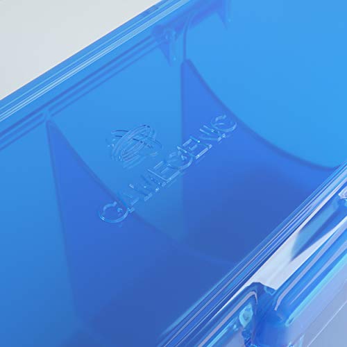 Gamegenic Fourtress 320-Card Deck Holder - Rigid Stackable Box with Lock, Blue 10