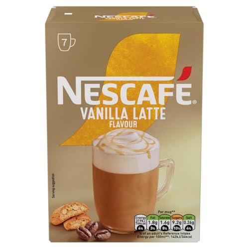 NESCAFÉ Vanilla Latte Instant Coffee 7 x 18.5g Sachets